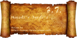 Huszár Teréz névjegykártya