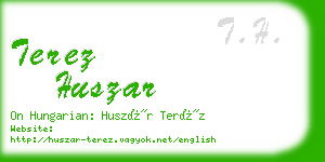 terez huszar business card